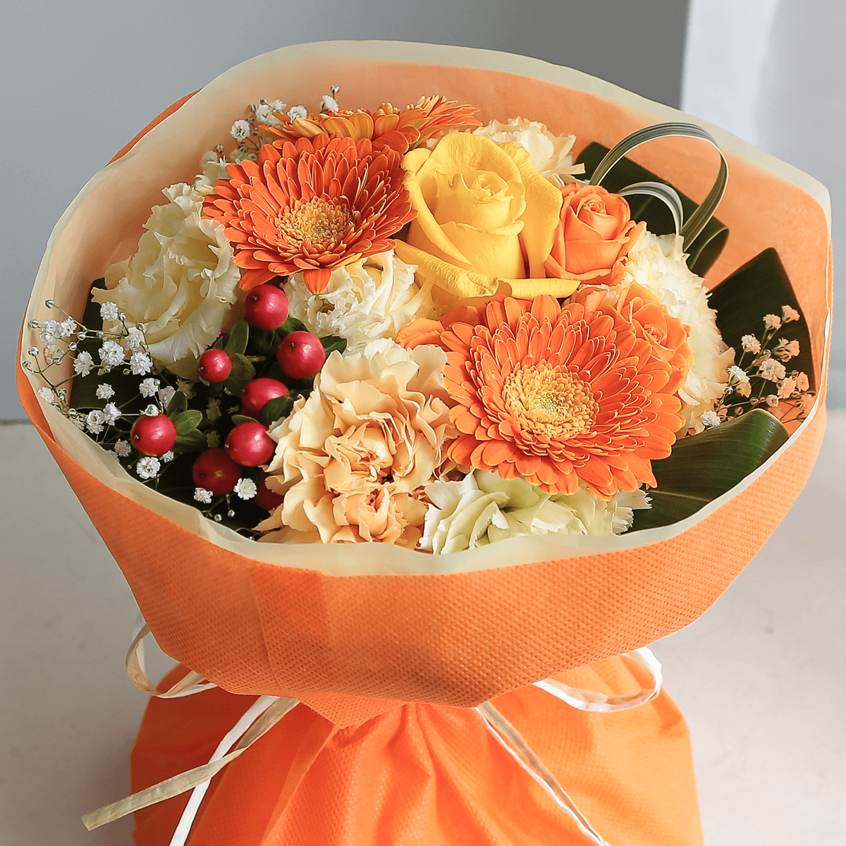 WEB Exclusive | Bouquet ready to display | Stand Bouquet "Fresh Orange" L