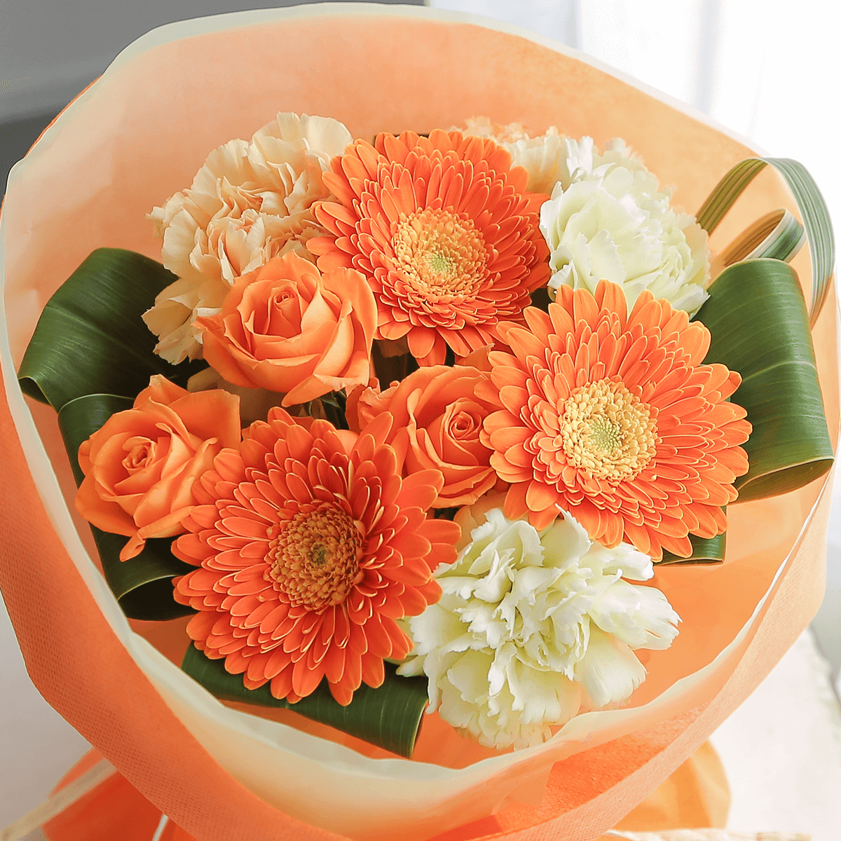WEB Exclusive | Bouquet ready to display | Stand Bouquet "Fresh Orange"