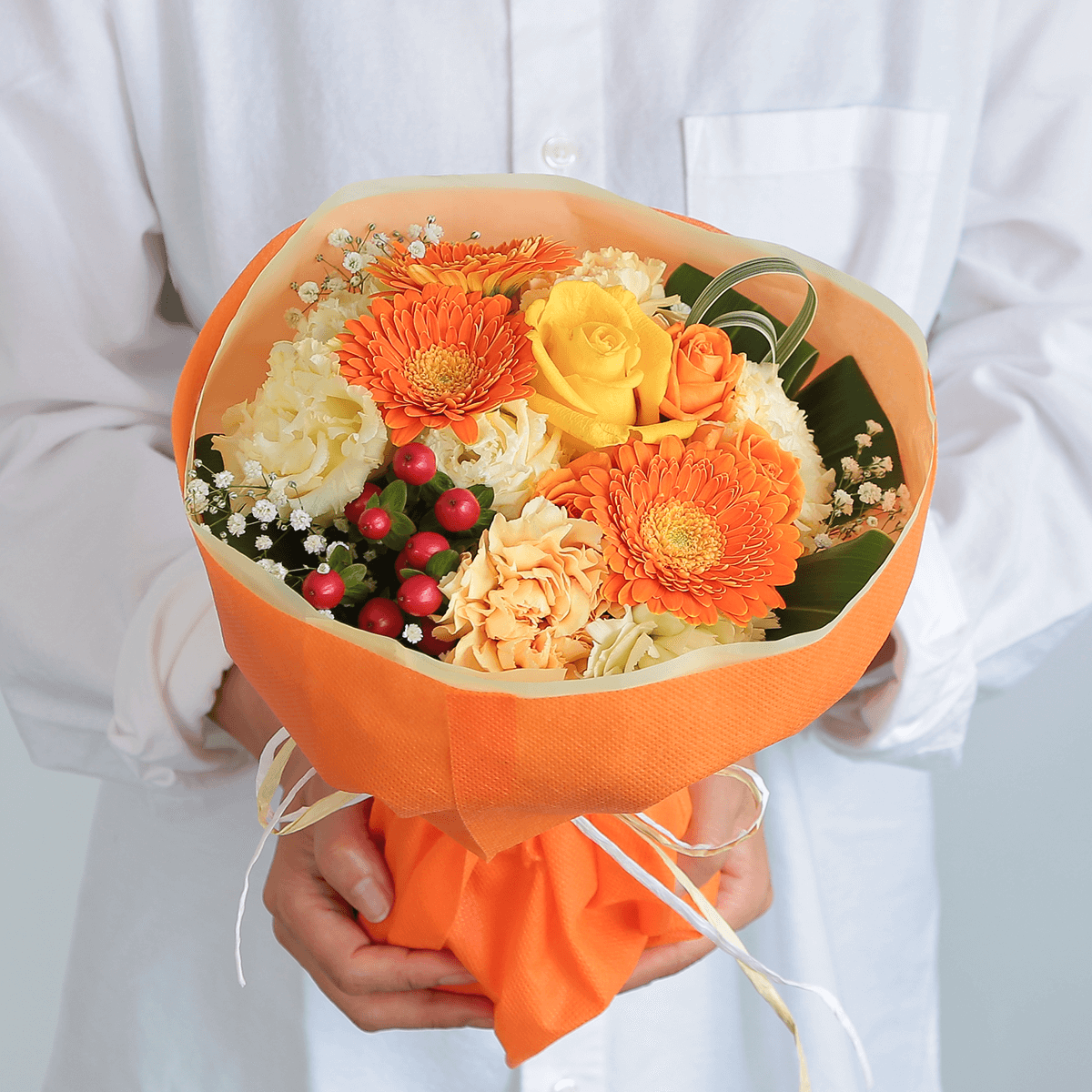 WEB Exclusive | Bouquet ready to display | Stand Bouquet "Fresh Orange" L