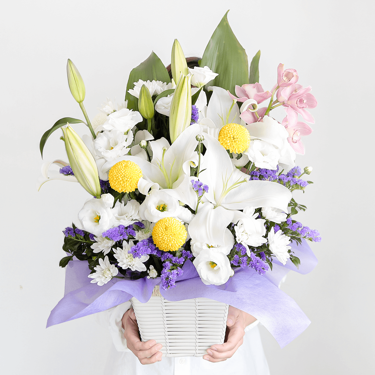 【お供え花・仏花】花瓶の要らないアレンジメント「ボヤージュ」(お線香セット)ペットのお供えのお花にもオススメ。花屋の通販|大阪の花屋05