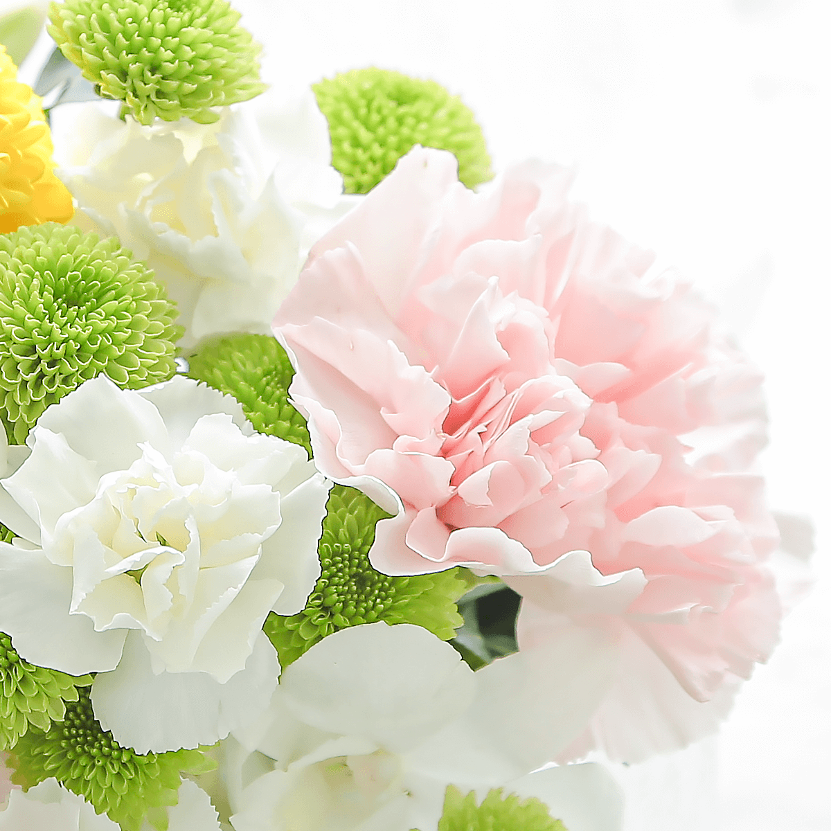 【お供え花・仏花】花瓶要らずでそのまま飾れるアレンジメント「メモワール ホワイトピンク」。ペットのお供えのお花にもオススメ。花屋の通販|大阪の花屋04