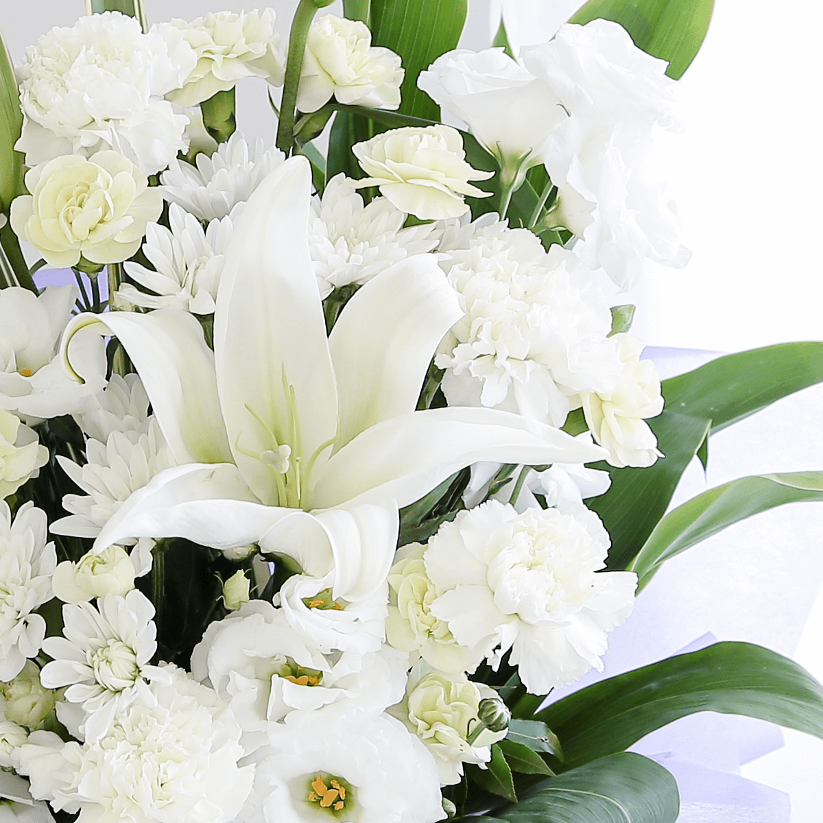【お供え花・仏花】花瓶の要らないアレンジメント「シエル」(お線香セット)ペットのお供えのお花にもオススメ。花屋の通販|大阪の花屋03
