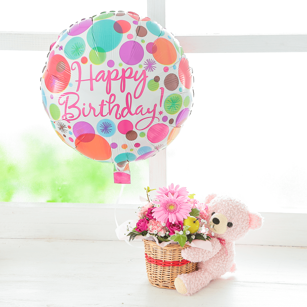 【생일용】WEB 한정|풍선 어레인지먼트~HappyBirthday~「해피 베어」