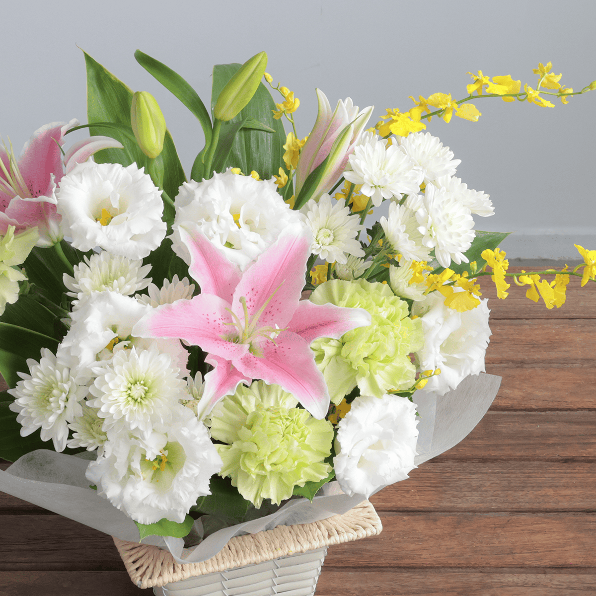 お供え花・仏花】WEB限定｜アレンジメント「レェーヴ グリーン