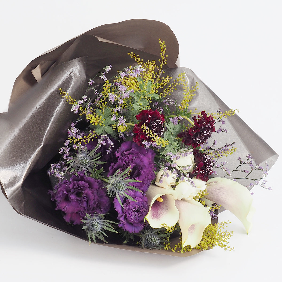 「青い花束」　花束の抽象画 金色フレーム付き 青い花束」 花束の抽象画 金色フレーム付き 2d 3個 15.7*23.6インチ/