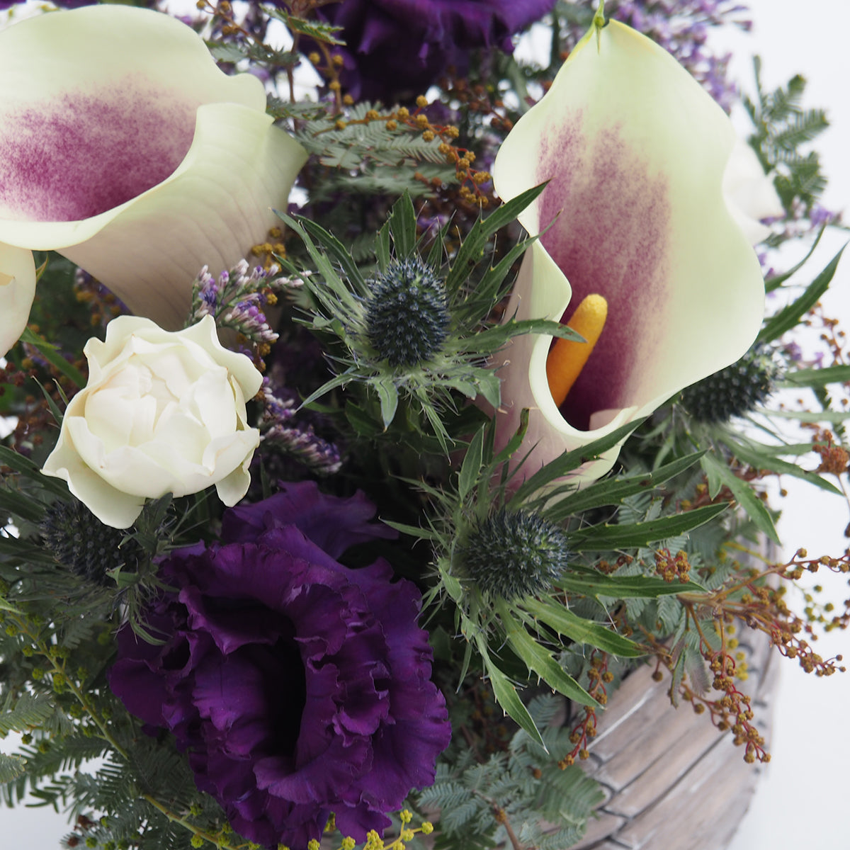 【フラワーアレンジ】Mサイズ|青・紫|花屋の通販|ブーケ|誕生日/結婚記念日などフラワーギフト03