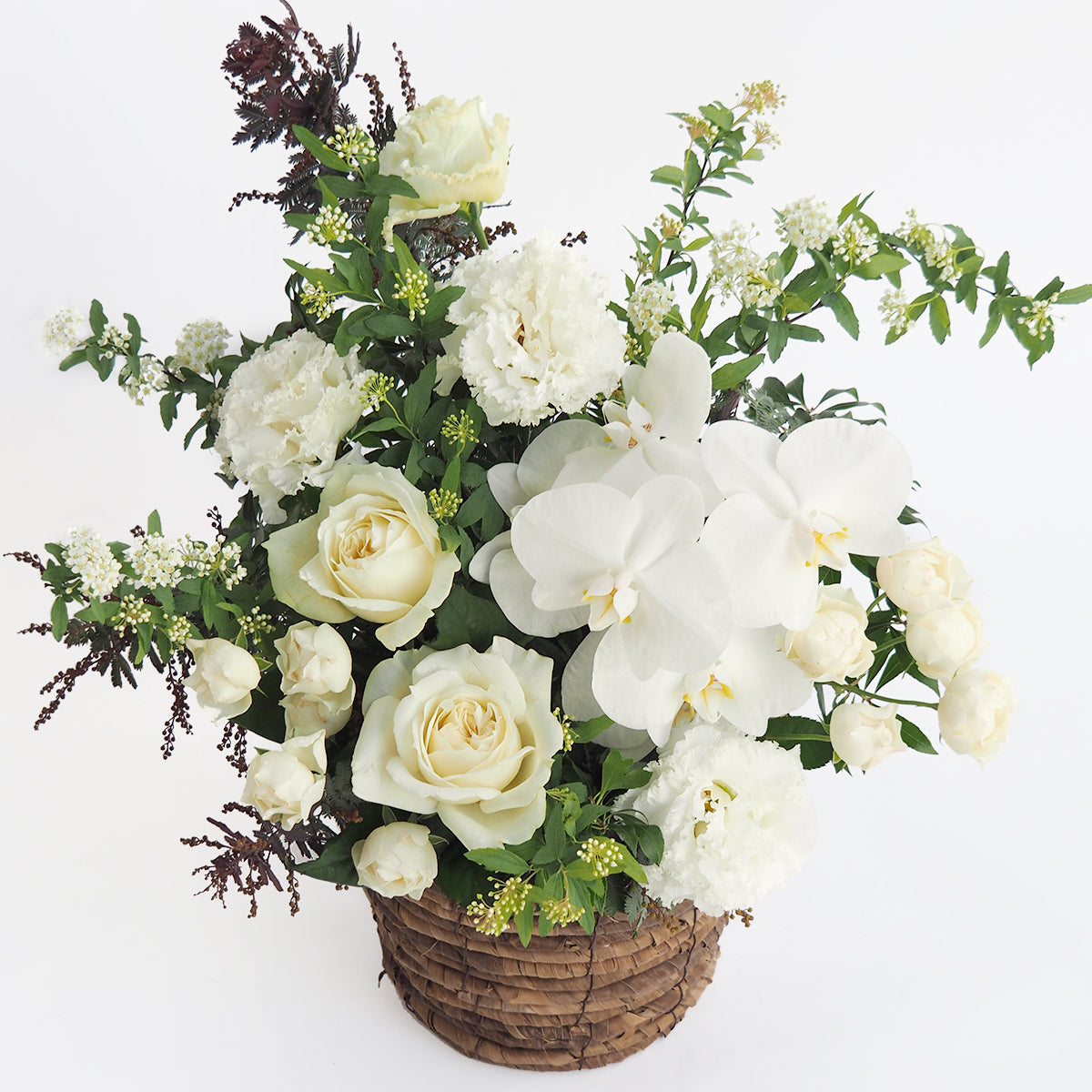 【フラワーアレンジ】XLサイズ|白・グリーン|ブーケ|誕生日/結婚記念日などフラワーギフト|花屋の通販05