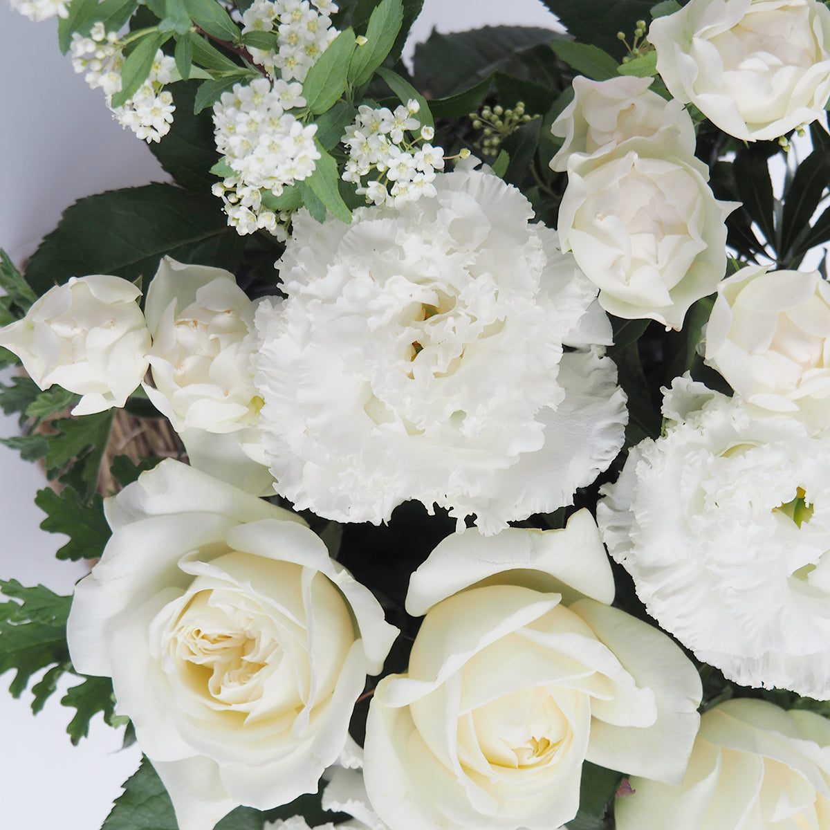 【フラワーアレンジ】Lサイズ|白・グリーン|花屋の通販|ブーケ|誕生日/結婚記念日などフラワーギフト03