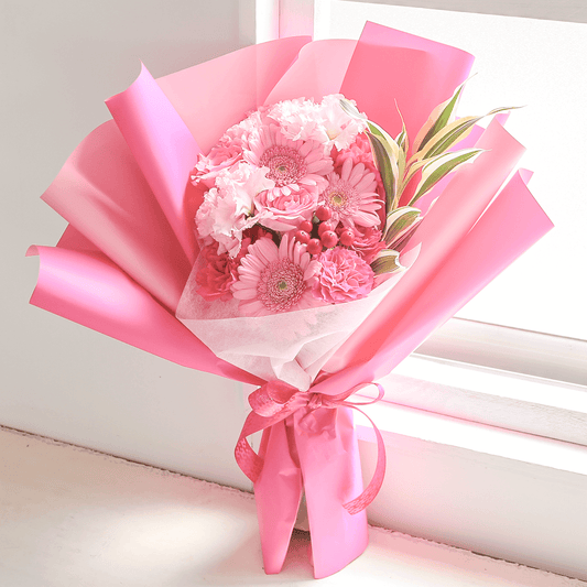 【花束・ブーケ】WEB限定|ミルフィーユブーケ「シュガーピンク」M