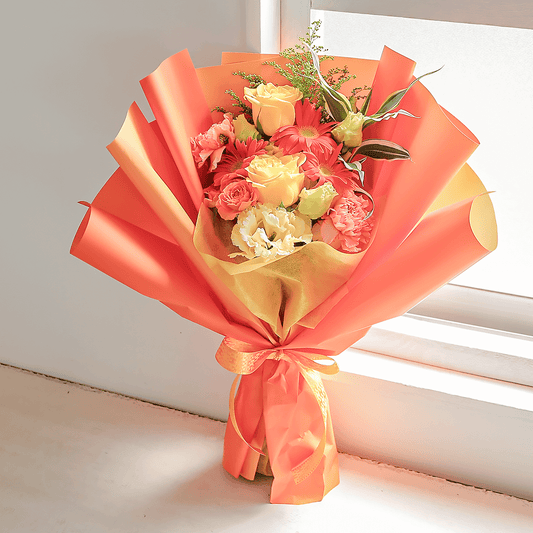 【花束・ブーケ】WEB限定|ミルフィーユブーケ「オランジェ」M