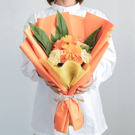 【花束・ブーケ】WEB限定|ミルフィーユブーケ「オランジェ」