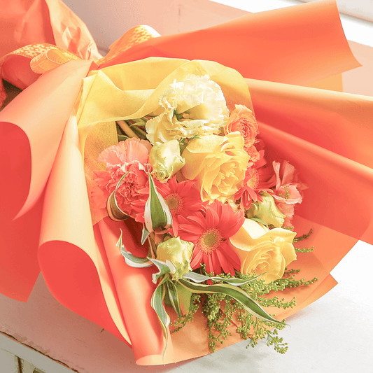 【花束・ブーケ】WEB限定|ミルフィーユブーケ「オランジェ」M
