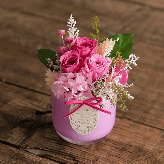 【프리저브드 플라워】WEB 한정|핑크 장미