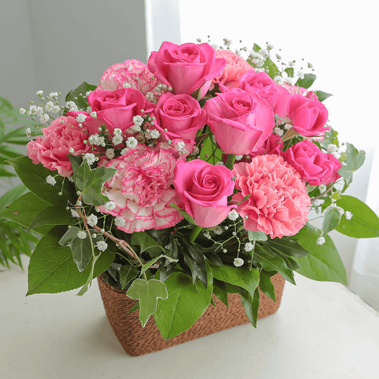 【アレンジメント】WEB限定|「ローズガーデン ピンク」