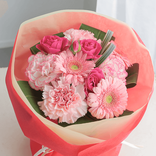 WEB限定|そのまま飾れる花束|スタンドブーケ「スイートピンク」