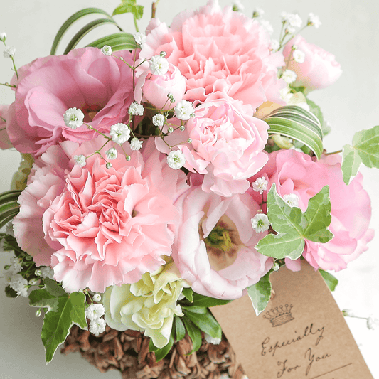 【アレンジメント】WEB限定|「シルキーピンク」