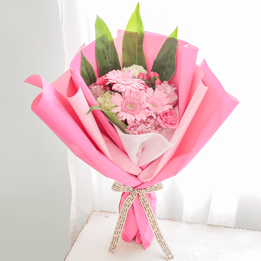 【花束・ブーケ】WEB限定|ミルフィーユブーケ「シュガーピンク」