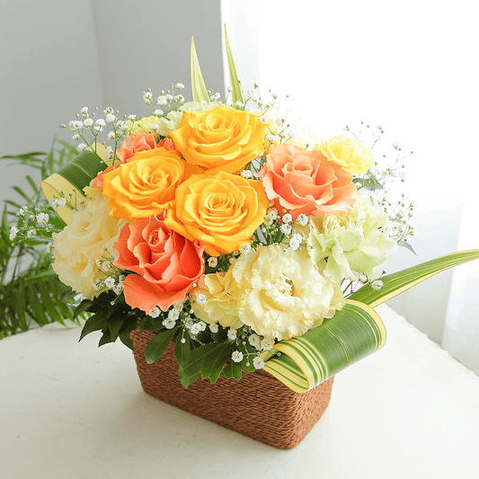 【アレンジメント】WEB限定|「ローズガーデン イエロー」