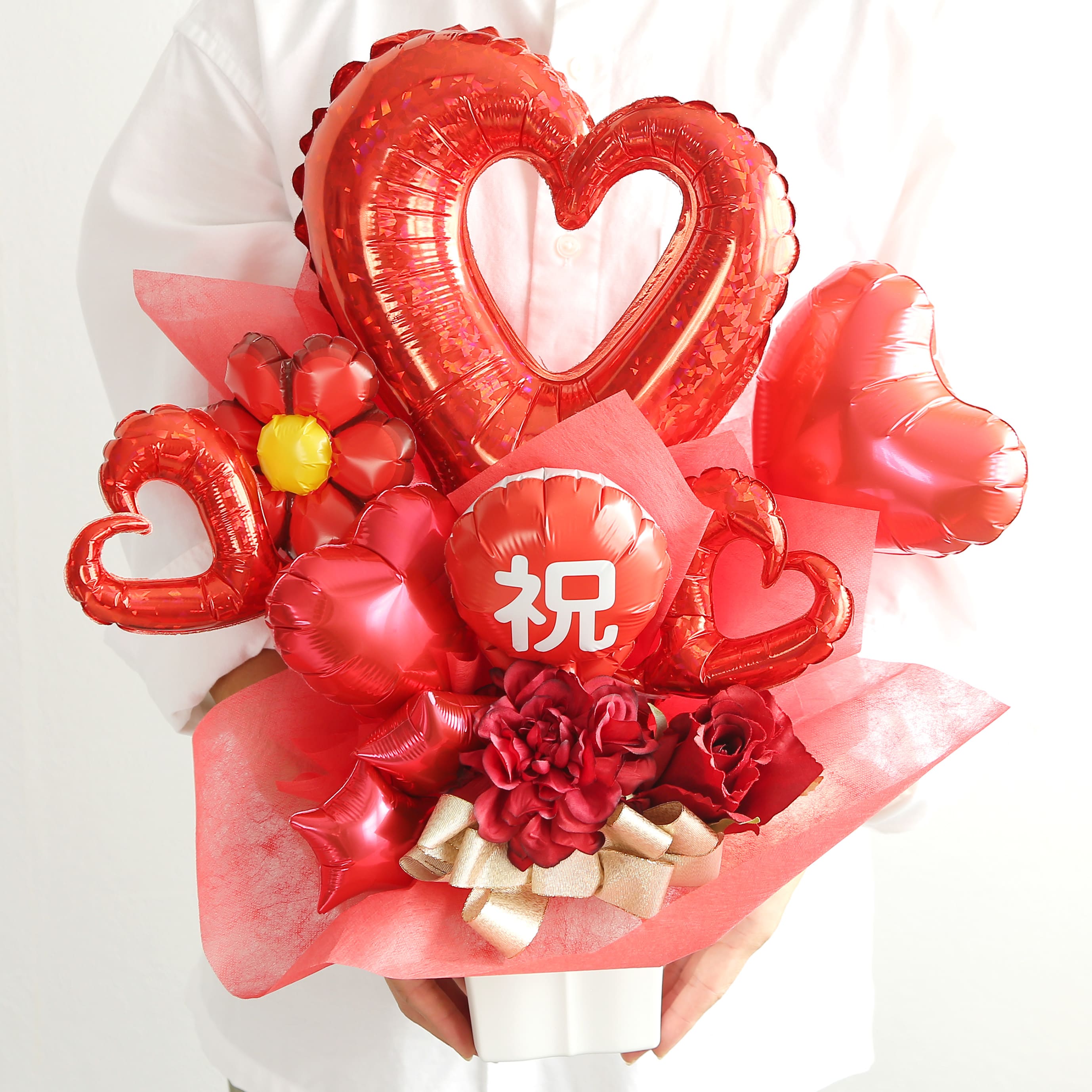 バルーンギフト卓上タイプ｜バルーン祝アレンジ全3色【祝