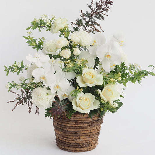 【フラワーアレンジ】XXXLサイズ|白・グリーン