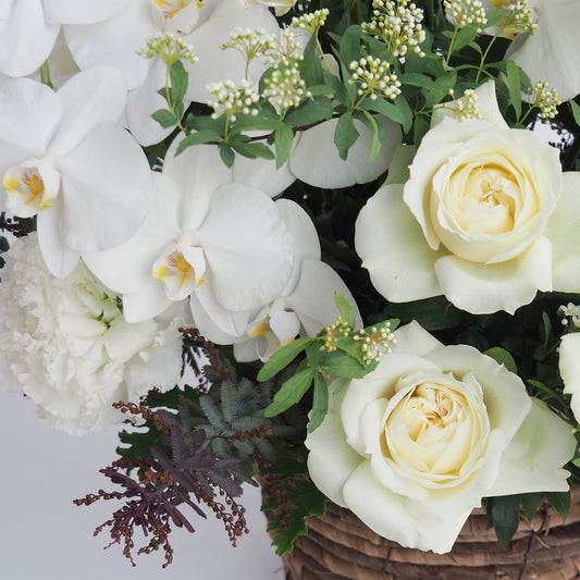 【フラワーアレンジ】XXXLサイズ|白・グリーン