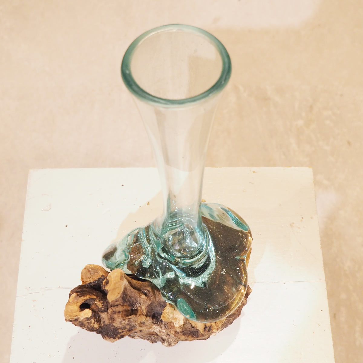【インテリア】流木を使ったガラスのフラワーベース(C)
