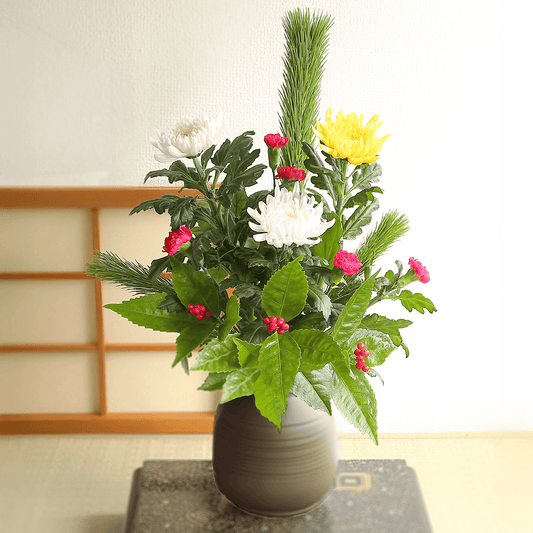 ※期間限定【正月生花】正月飾り花「初夢」（おまかせ生花）