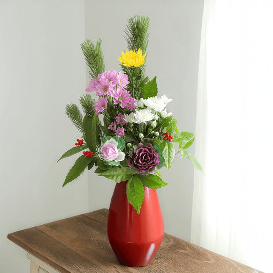 ※期間限定【正月生花】正月飾り花「初夢」（おまかせ生花）