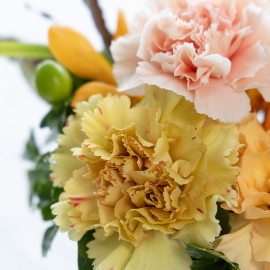 [Mother's Day Gift] Fresh Flower Arrangement "Kirari" Orange Hand Cream Set