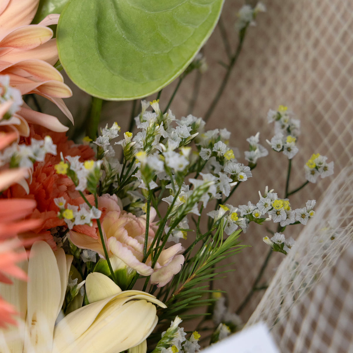 [Mother's Day Gift] Fresh Flower Arrangement "Nikori" Orange Hand Cream Set