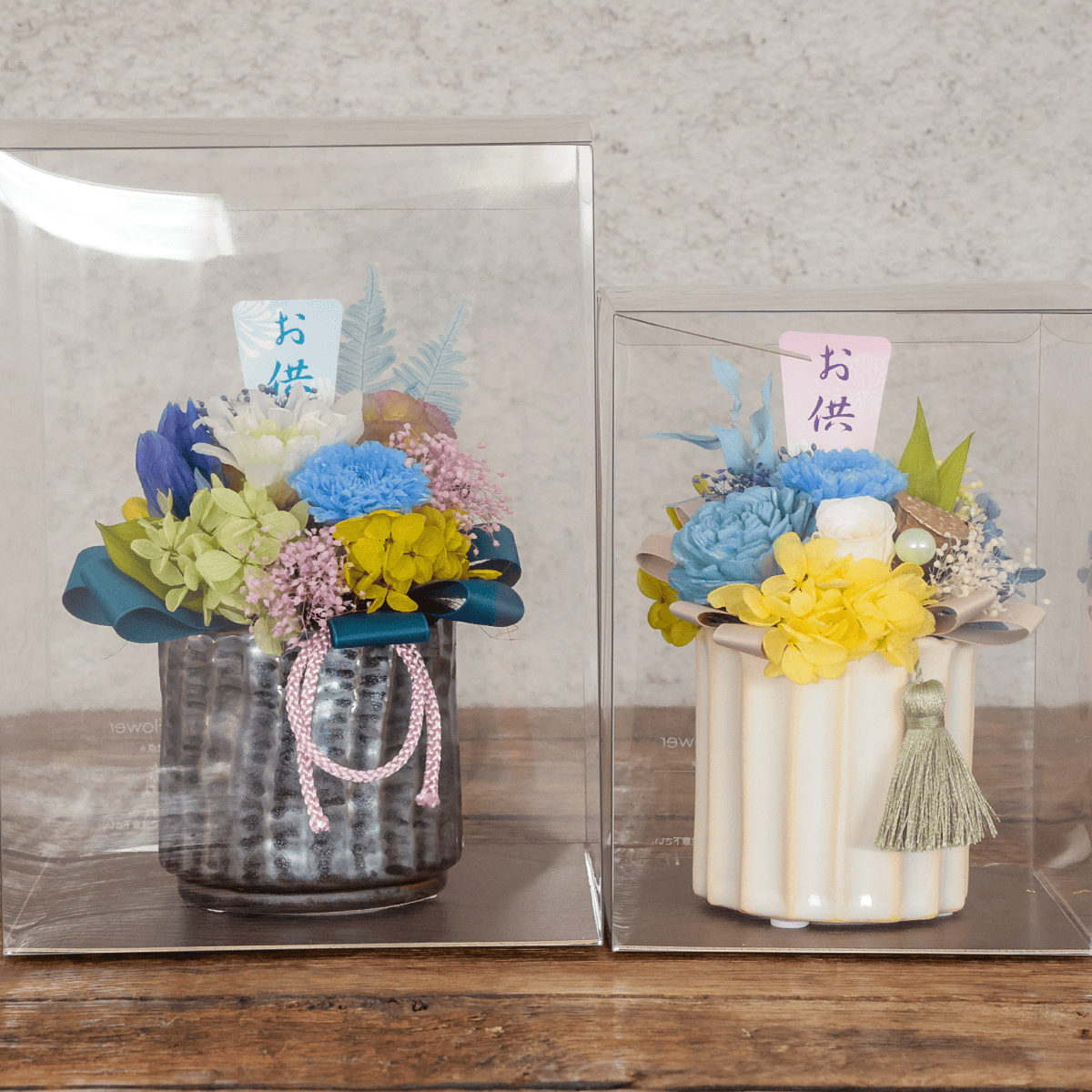 【プリザーブドフラワー】WEB限定｜御供え用 Mサイズ(ブルー)