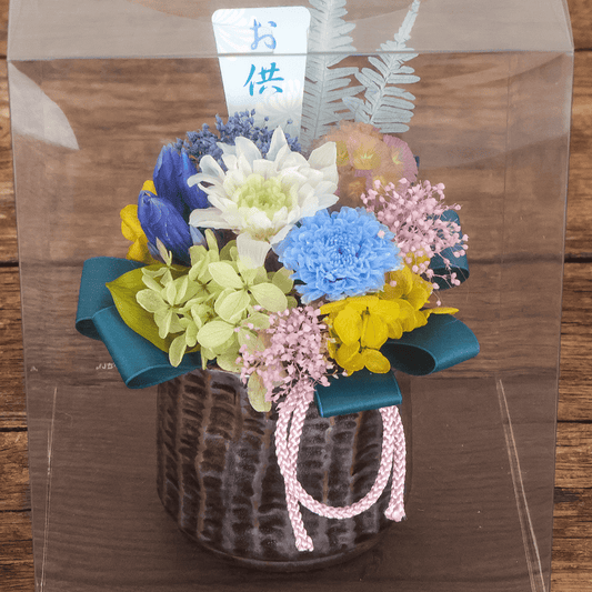 【プリザーブドフラワー】WEB限定|御供え用 Lサイズ(ブルー)