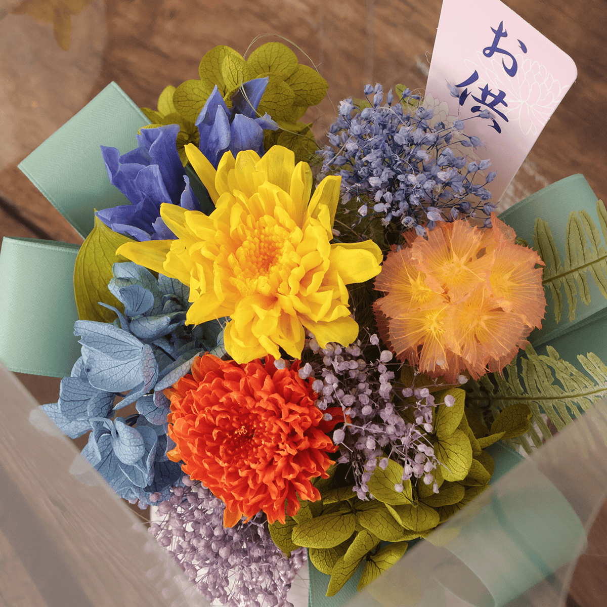 【プリザーブドフラワー】WEB限定｜御供え用 Lサイズ(オレンジ)