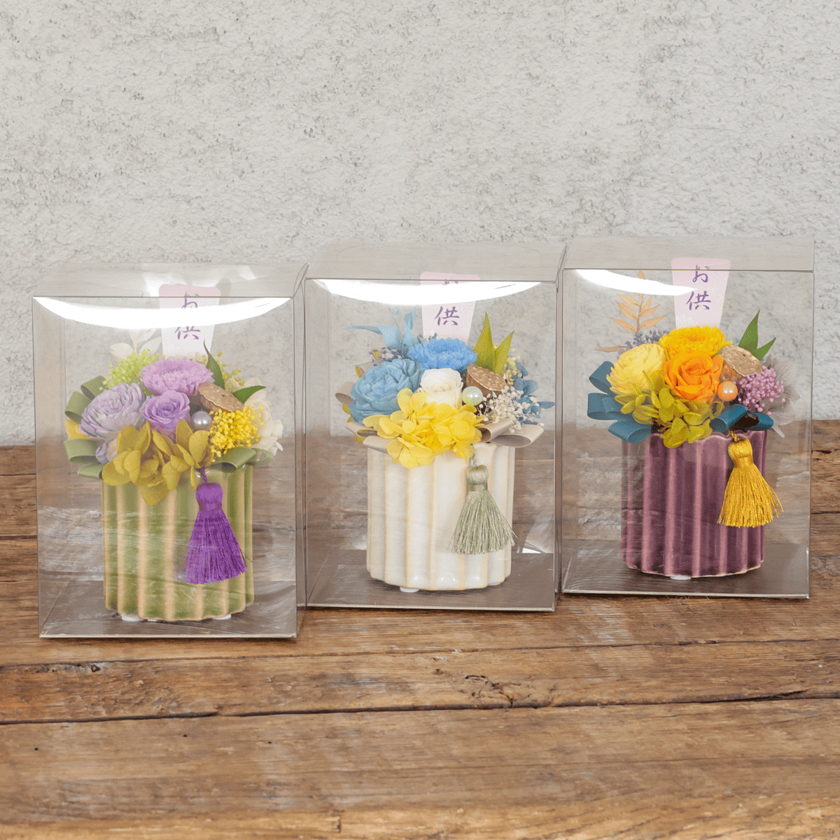 【プリザーブドフラワー】WEB限定｜御供え用 Mサイズ(ブルー)