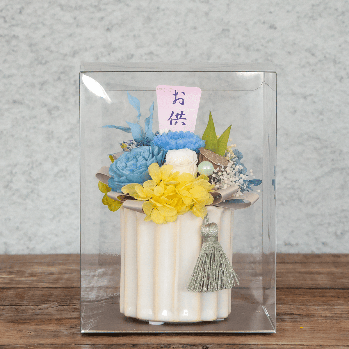 【プリザーブドフラワー】WEB限定｜御供え用 Mサイズ(ブルー)