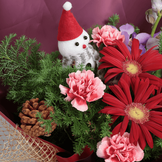 【クリスマス 】WEB限定｜アレンジメント「スノーマンガーデン」
