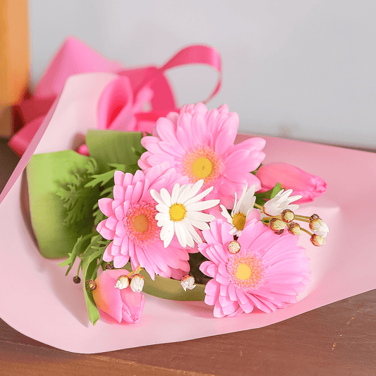 【花束・ブーケ】WEB限定｜卒園・卒業・送別の花束 ピンク Sサイズ