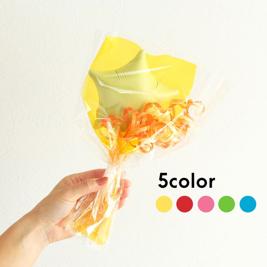 WEB限定|バルーンギフト|推しカラースティックバルーン全5色【クリアスティック♥️⭐】|ブーケ