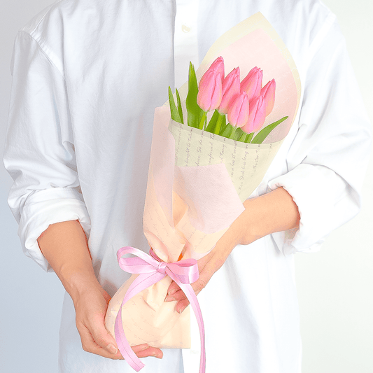 【花束・ブーケ】WEB限定｜チューリップ 10本の花束 ピンク