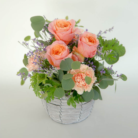 【フラワーアレンジ】Lサイズ|黄色オレンジ