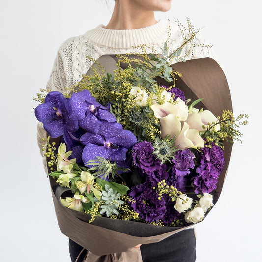 【花束】XXLサイズ|青・紫|花屋の通販|ブーケ|誕生日/結婚記念日などフラワーギフト02