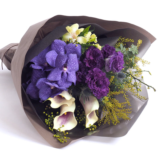 【花束】XLサイズ|青・紫|花屋の通販|ブーケ|誕生日/結婚記念日などフラワーギフト01