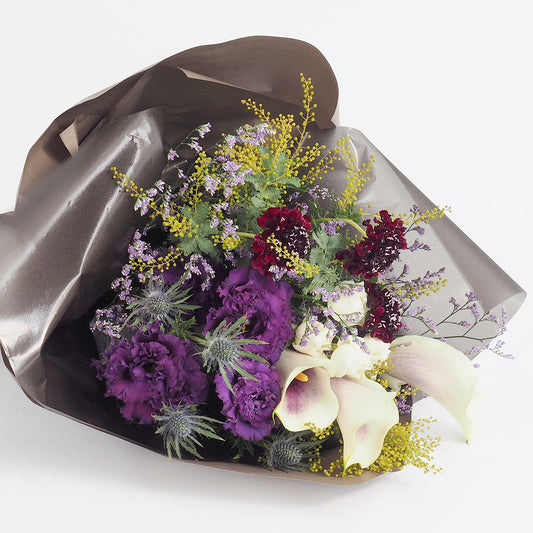 【花束】Lサイズ|青・紫|花屋の通販|ブーケ|誕生日/結婚記念日などフラワーギフト01