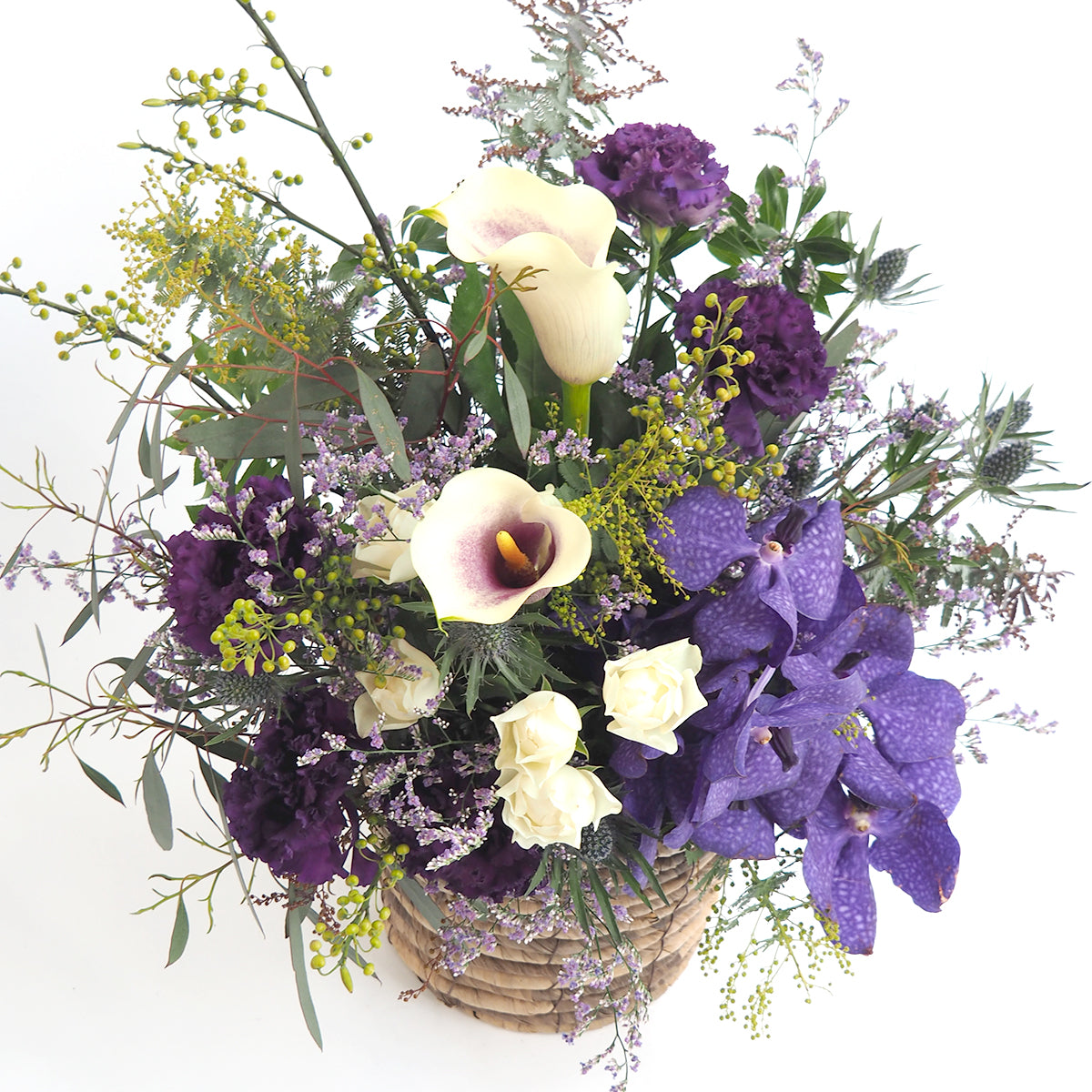 【フラワーアレンジ】XLサイズ｜青・紫｜ブーケ｜誕生日／結婚記念日などフラワーギフト｜花屋の通販05